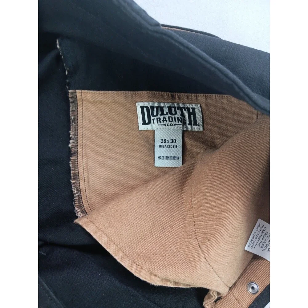 Duluth Trading Ballroom Double Flex Pants Mens 38x30 Black Stretch Relaxed Work